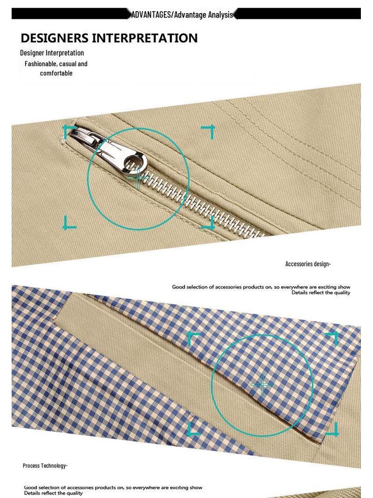 Pánská bunda z prané bavlny: Neformální jarní/podzimní módní kabát