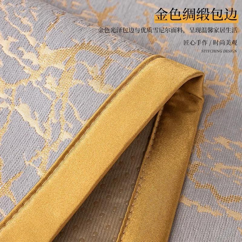 Chenille High Precision Jacquard Sofa Cover Nonslip Couch Mat Living Room Modern Four Seasons Sofa Cushion Gold Edge Sofa Cover