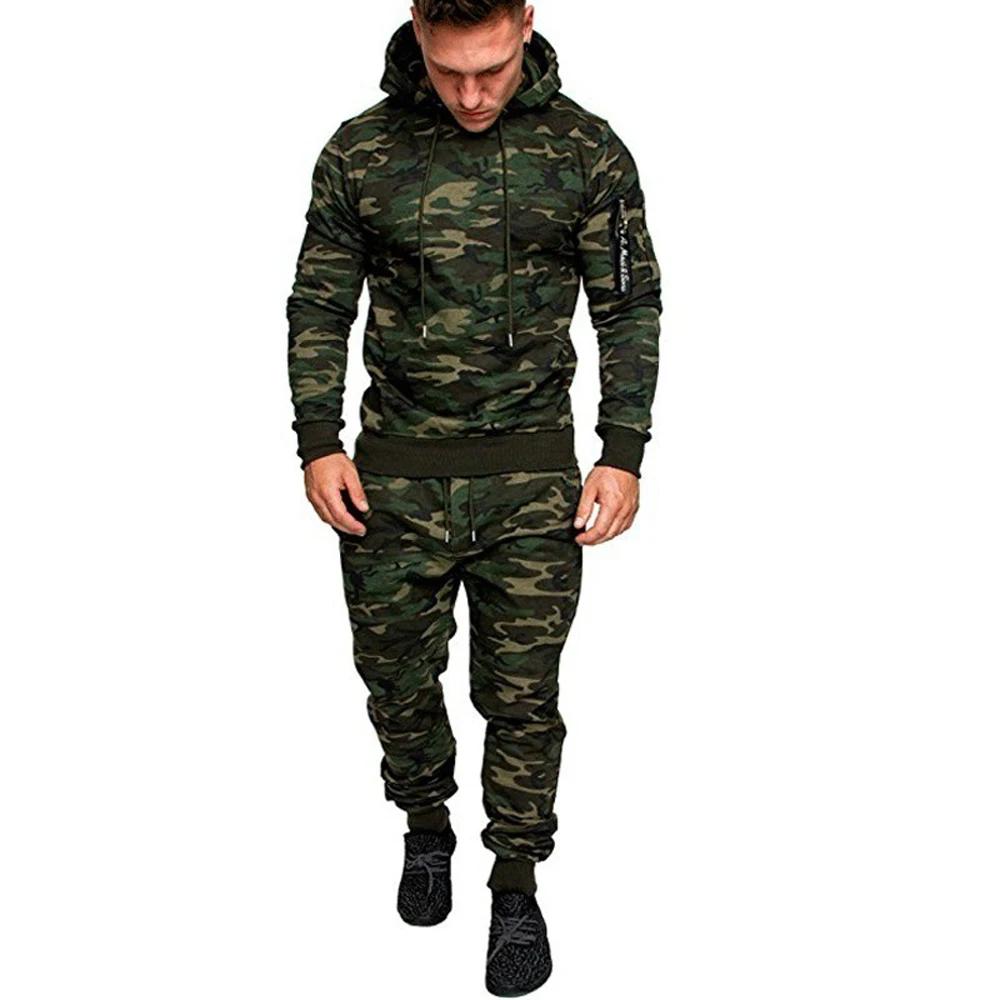Men's Tracksuit Sport Hoodies Pants Two Piece Set Outdoor Sports Suit Casual Jogging Suit Sweatshirts