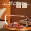 LED Bedside Lamp with Wireless Charger with 3 Charging Station Night Light Nightstand Lamp for Nightstand Bedroom
