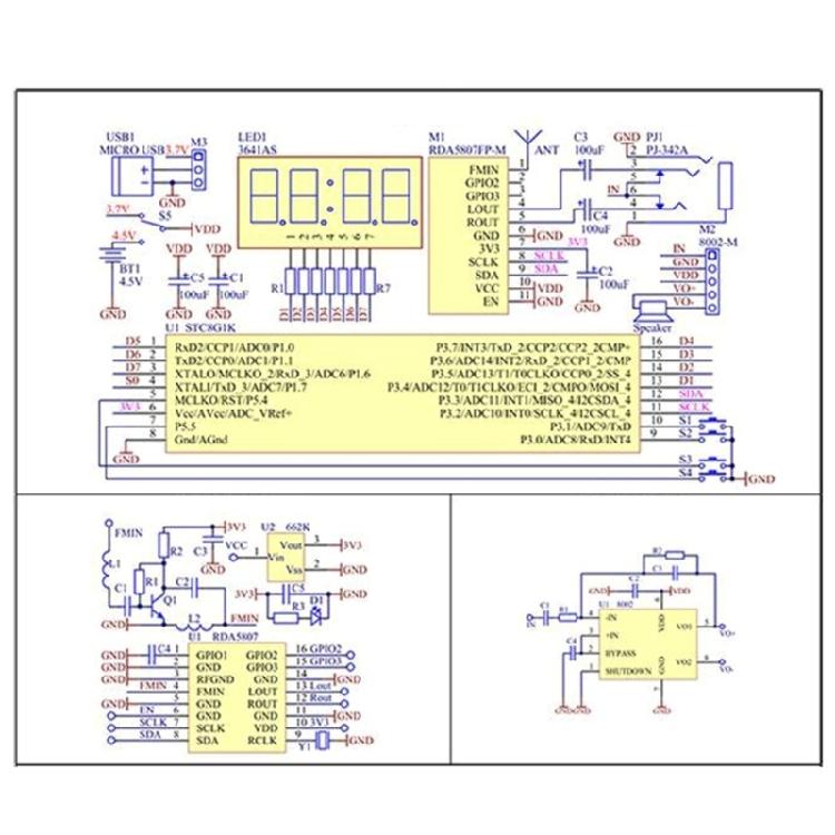 Hands On Electronic Fun 50-108MHz DIY FM Radio Circuit Board Kit for Tinkerers