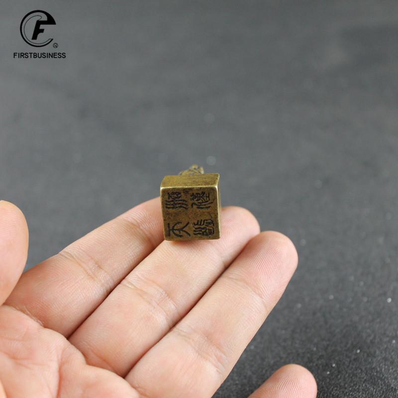 Solid Pure Brass Small Lion Seal Statue Chinese Feng Shui Lucky Home Decorations Ornaments Lovable Animal Figurines Desk Decor