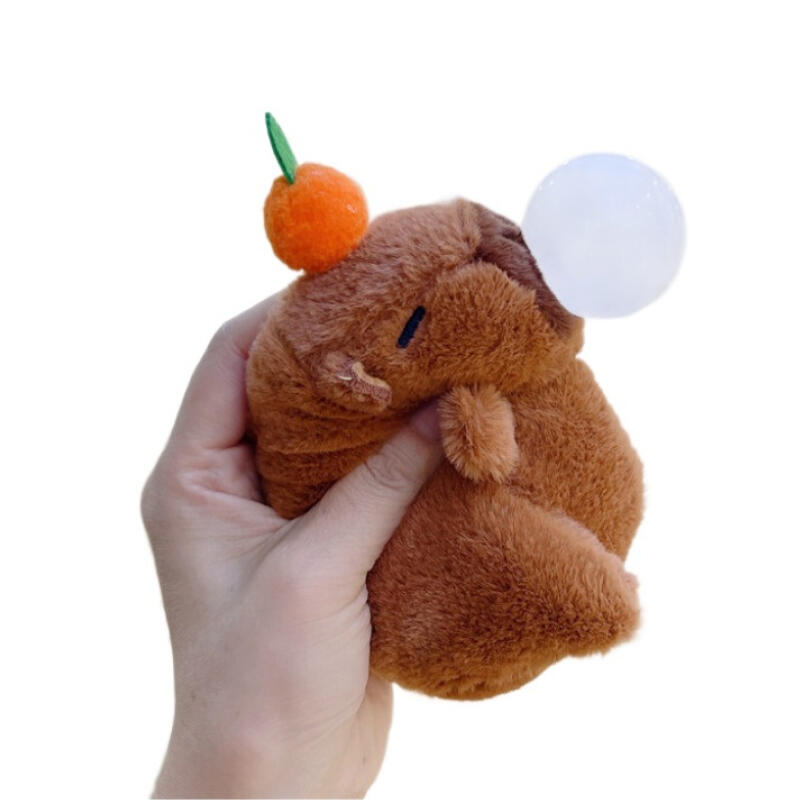 Cute capybara doll keychain key ring goods bag decoration