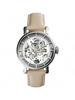 ME3069 Fossil Women's Mechanical Leather Steel 3-Hand Wristwatch with Stainless Steel Case & Glass Crystal