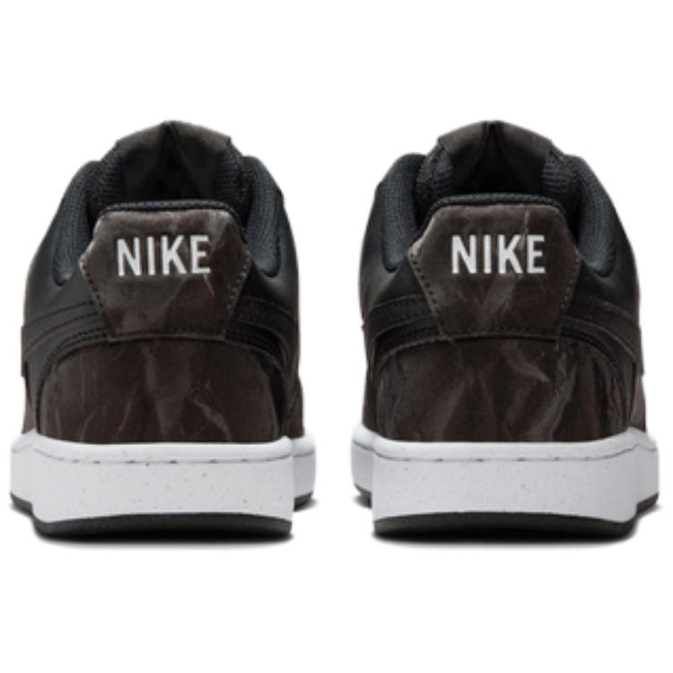 Nike Court Vision Breathable Low top Skateboard Shoes Women's Black White HQ4377-001