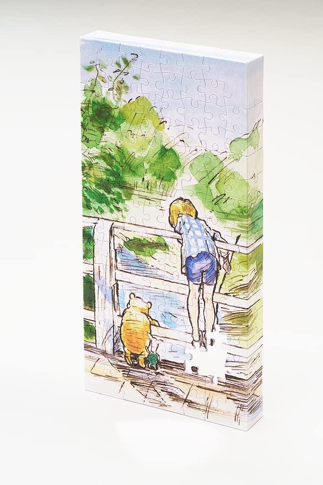 jigsaw Disney Winnie the playing stick throwing 120-piece puzzle, Pooh, [Canvas puzzle] 2304-18