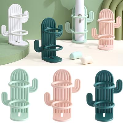 Cactus Toothbrush Holder Storage Rack 1 Pack Cactus Toothbrush Shelf Bathroom Hanging Organizer Mirror Toothpaste Holder Toothbrush Stand Holder
