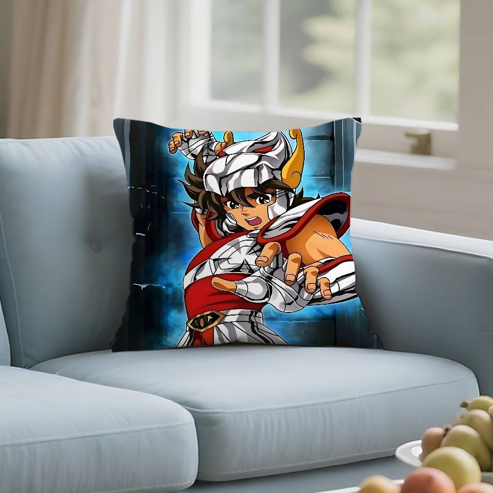 S-Saint-SeiyaS Knights Pillow Case Cushion Cover Soft Cute Throw Pillow Case For Car Sofa Pillowcase Polyester With Zipper