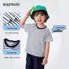 MQDMINI Boys' Short Sleeve Antibacterial Boxing Bear T-Shirt