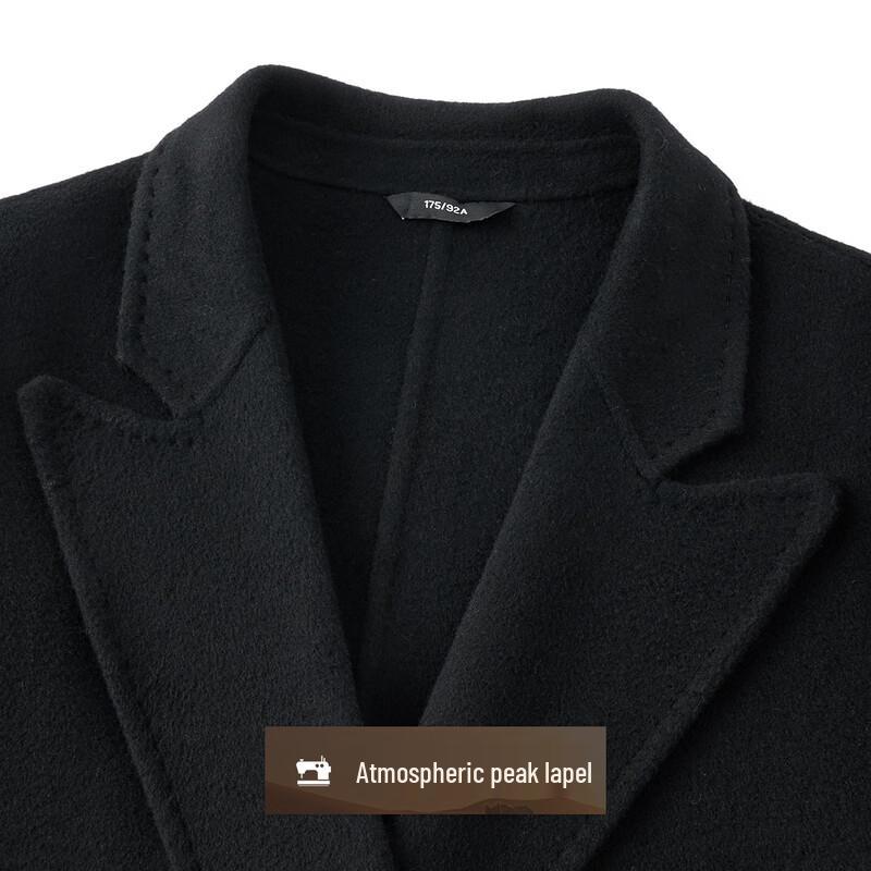 Men's Luxury Wool-Cashmere Blend Double-Breasted Coat