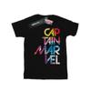 Marvel Womens/Ladies Captain Marvel Galactic Text Cotton Boyfriend T-Shirt
