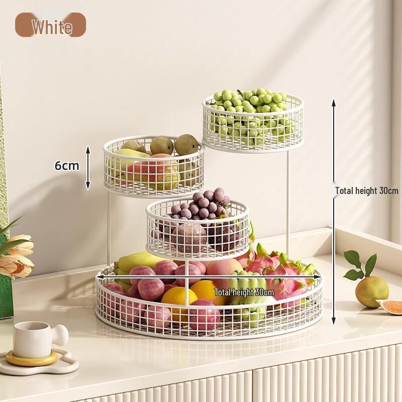Многоярусная металлическая корзина для фруктов