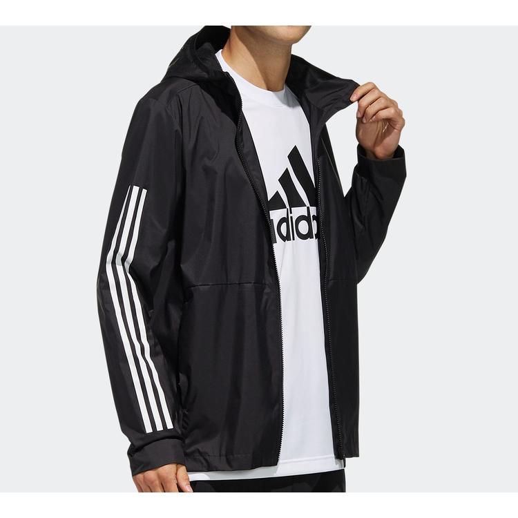 Adidas Jackets Men's Black Hooded Moderate Other FM9428