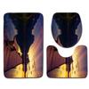 3D Landscape Bathroom Toilet Three-Piece Floor Mat Door Mat Bathroom Carpet