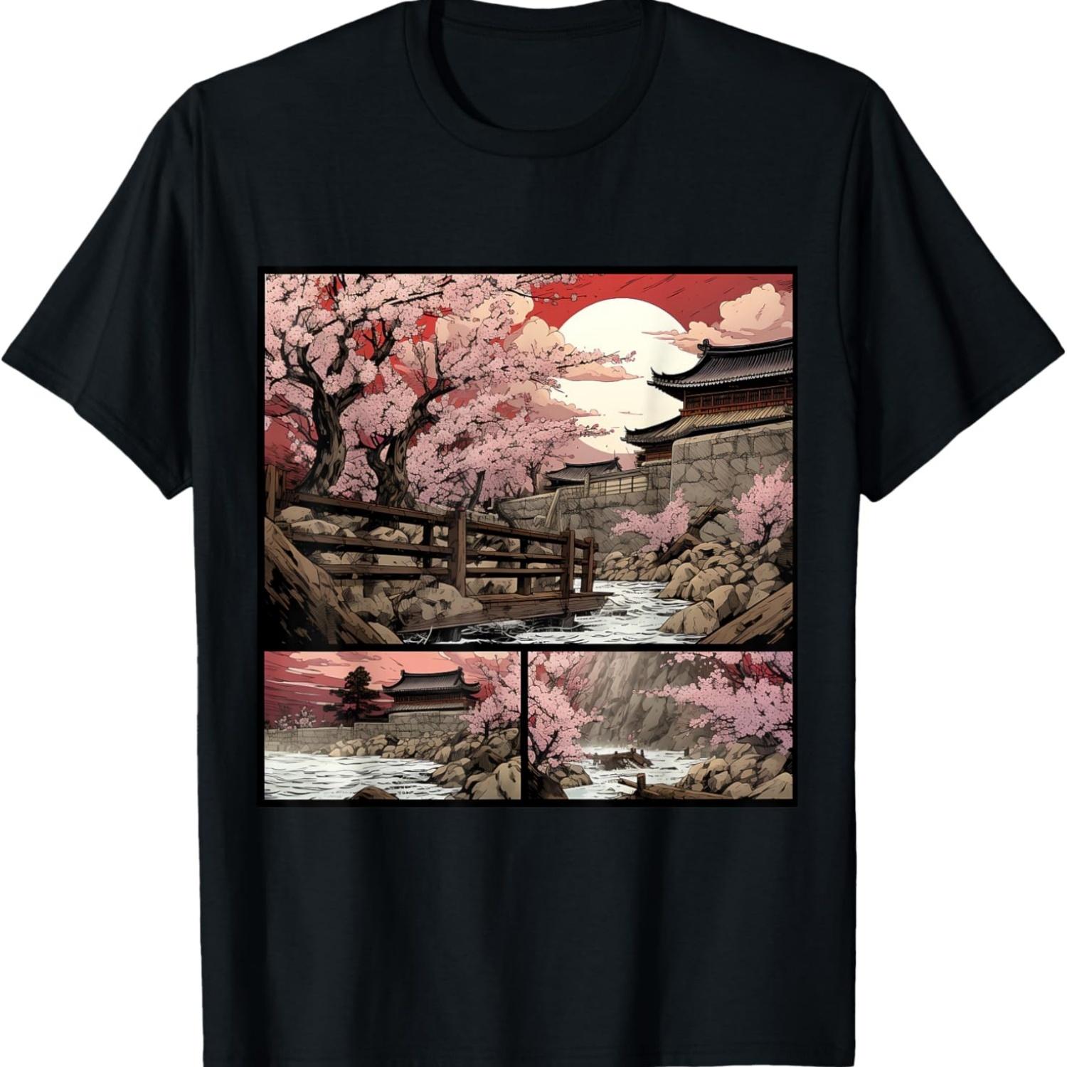 Grove of Blossom Whispers Unraveled A Cherry Blossom Comic T T-Shirt S чёрный