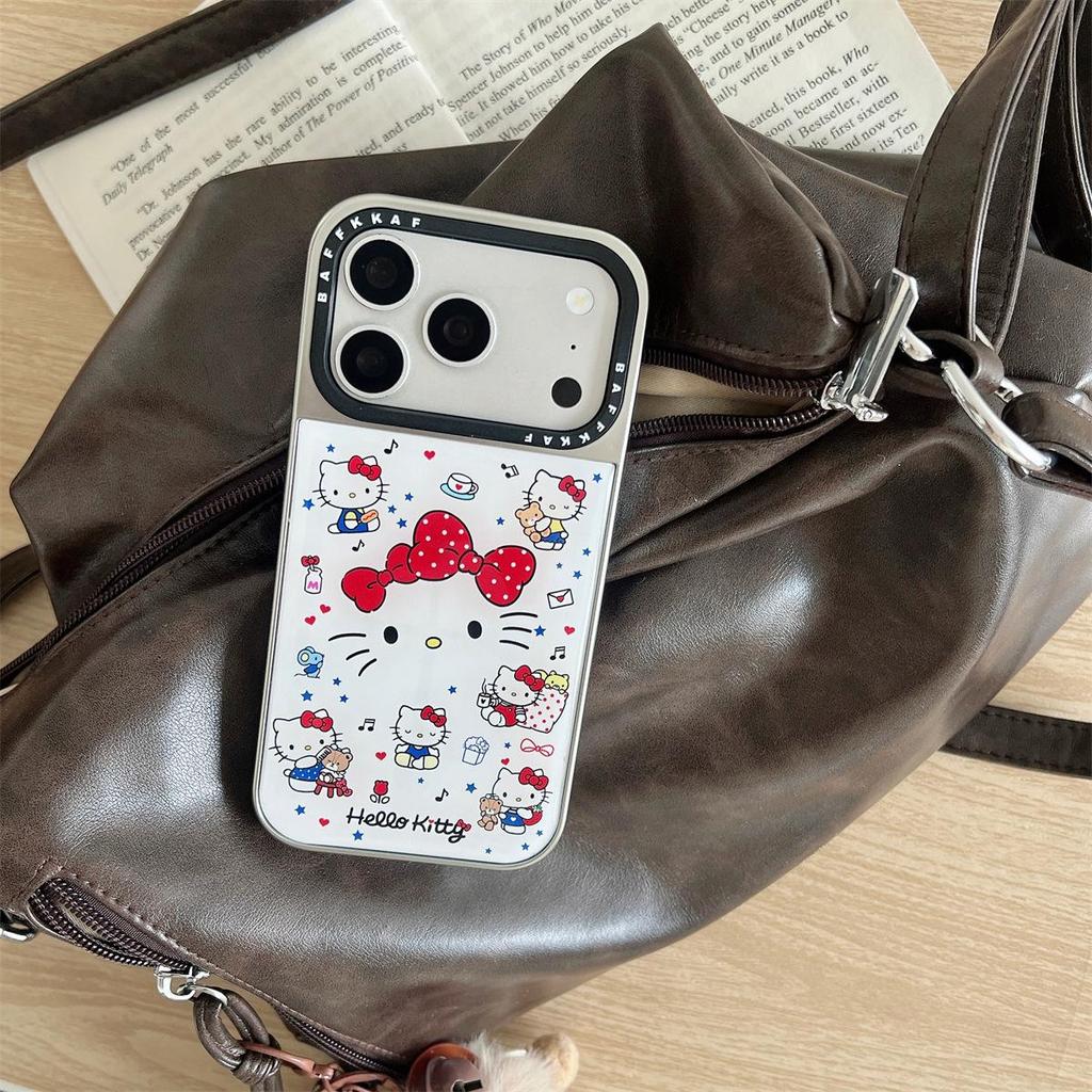 Anti-Drop Electroplated KT Cat Drip Glue Case for iPhone 14/13 Pro Max
