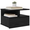 Floating Nightstand Black Oak Effect 40 x 31 x 28 cm