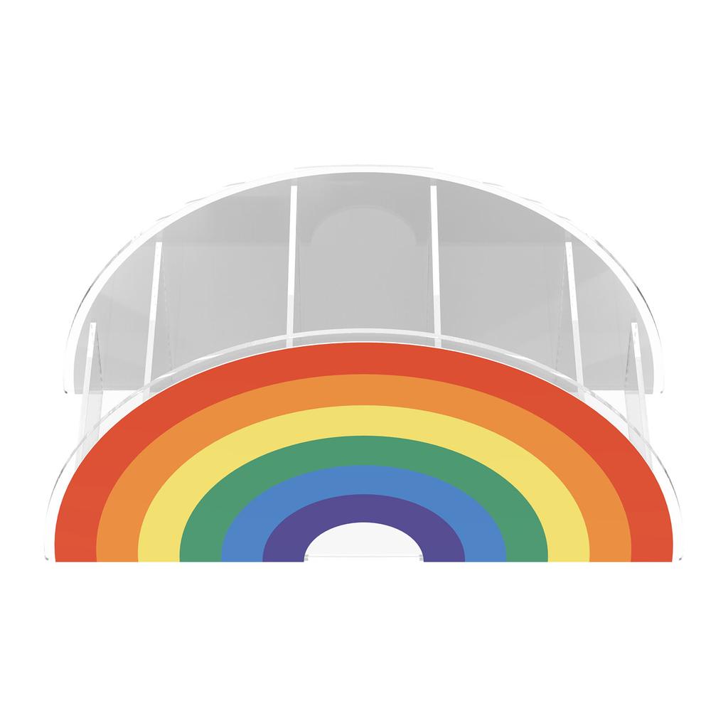Acrylic Rainbows Pencil Holder Cute Desk Stationery Organizers Shelves Accessories Bookshelf Home Office Storage Box