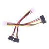 2Pcs Ide Molex 4 Pin To 2 X Sata Power Cable Serial Ata Y Splitter Hard Driver Dual Extension Cord Adapter Connector