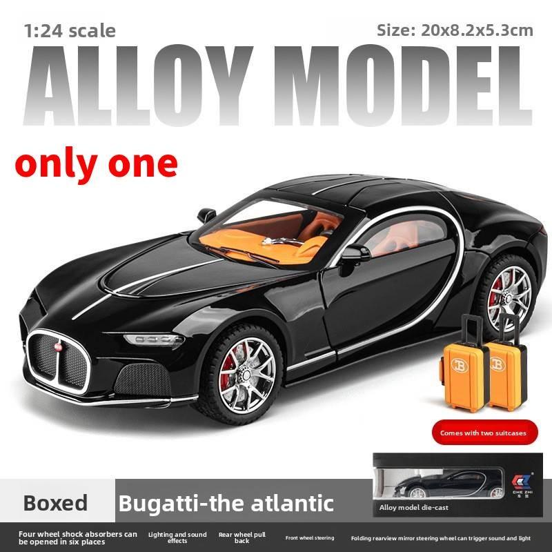 Bugatti Car Alloy Model For Kid With Sound Light Inertia Control Toy Collectible