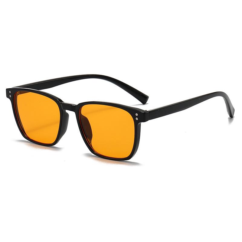 Retro Square Anti-Blue Light Sunglasses - Trendy UV Protection for Outdoor Use