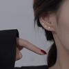 S925 Silver Earrings for Women: Elegant Ear Piercing Studs with Zircon and Diamond Accents, High-End Design