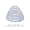 Elastic Wedding Hoop Skirt 6 Steel Hoops Full Bells Crinoline Underskirt For Bridal Party Dress Formal Dress Pettiskirt