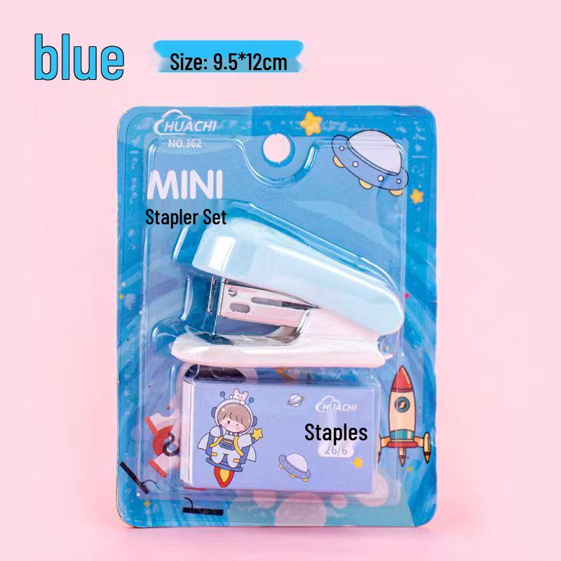 Compact Cartoon Stapler Set for Kids, Multifunctional & Portable, 26/6 Stapler