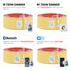 Tuya WiFi Bluetooth 220V Dimmable COB LED Strip Light Flexible Tape Ribbon 288LEDs Density Linear IP67 Waterproof Rope Light