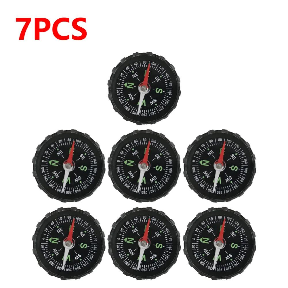 1-10PCS Portable Mini Camping 45mm Outdoor Survival Compass Guider Navigation Button Design Pocket Compass Practical Guider