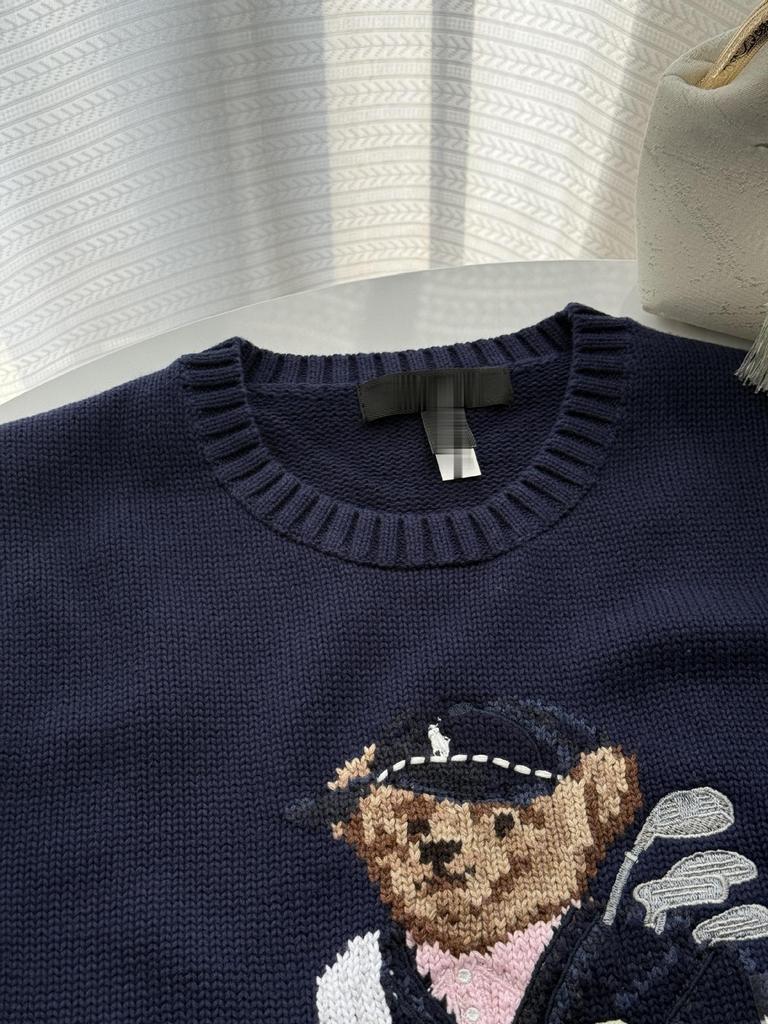 Mały Niedźwiedź 25. Rocznica Męska Dzianina z Czystej Bawełny z Haftem - Kolekcja Jesień/Zima