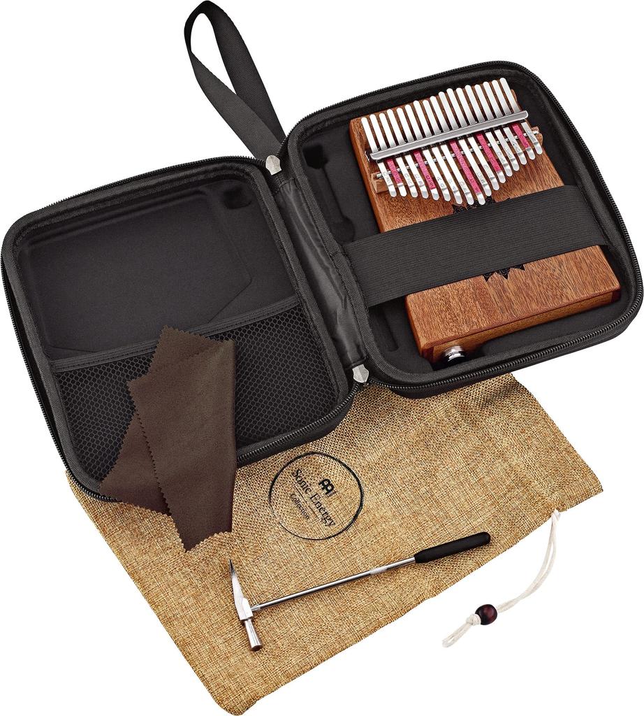 MEINL Sonic Energy Collection Electric Kalimba Soundhole Pickup Kalimba Mahogany 17 Keyboard C Major Scale PKL1708H Hammer (Exclusive