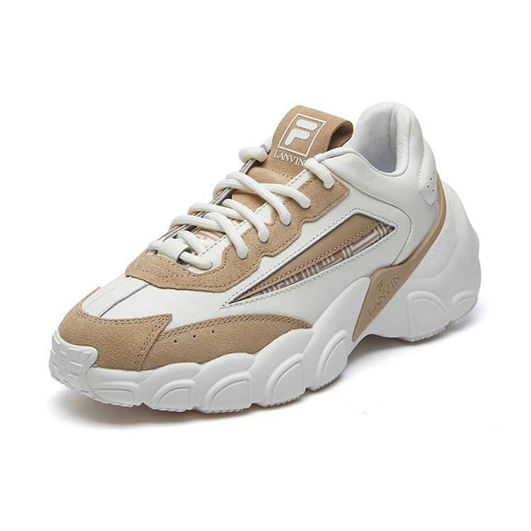 Lanvin X Fila Fashion Sneakers Comfortable Versatile Low-Top Casual Shoes Women Sneakers White Yellow F12W144145FSN