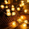 LEDs Snow Pompon Fairy Dandelion String Lights For Festival Christmas Party Wedding Garden Decoration DIY Lighting