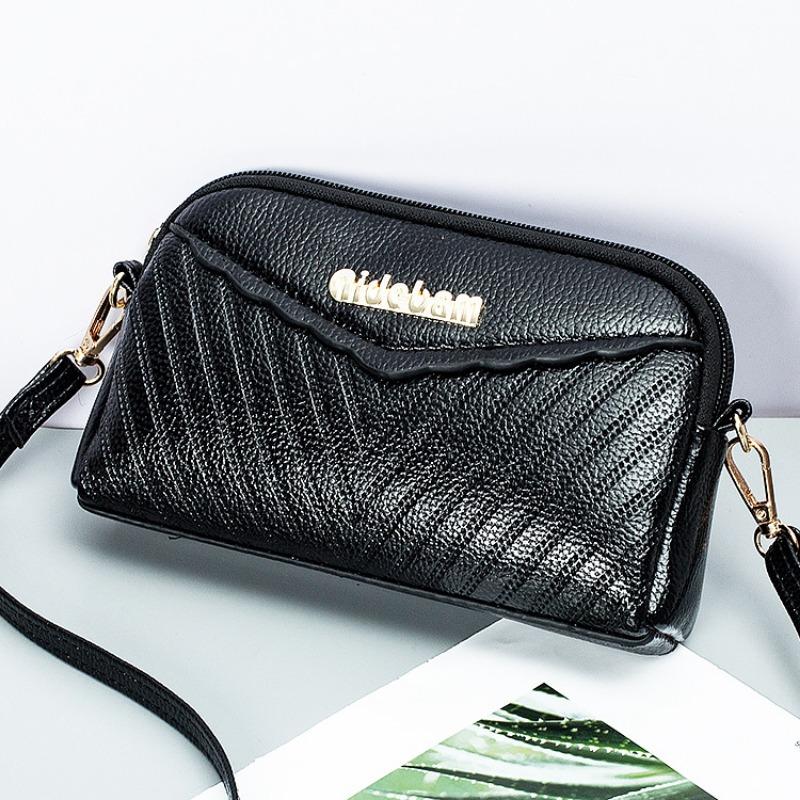 New Small Satchel Mini Printed Mobile Phone Shoulder Oblique Span Bag Letter Casual Multi-layer Wrist Plaid Change Bag