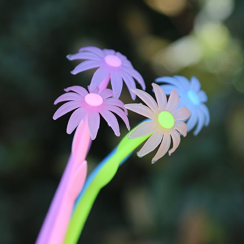 Back To School Season 10pcs 0.5mm Sun-changing Flower Gel Pen Cute Learning Stationery Water-based Pen Color-changing Flower Pen When Exposed To Light