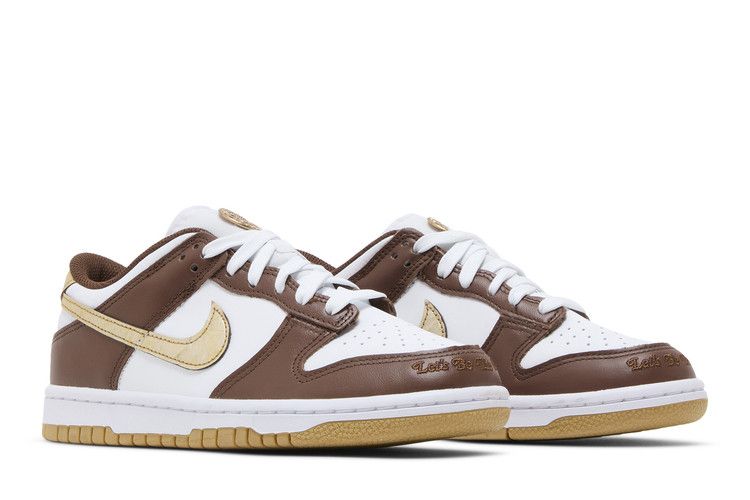 Kids' Sneakers Nike Dunk Low Cacao Wow Gold (GS) White/Metallic Gold/White/Cacao Wow