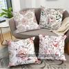 Vintage Peony Floral Pillow Covers Pattern Cushion Cover Suitable for Sofa Bedroom Car Pillow Cover