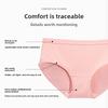 Plus Size Women's Summer Thin Pure Color Antibacterial Cotton Crotch Non Mark Middle Waist Triangle Briefs