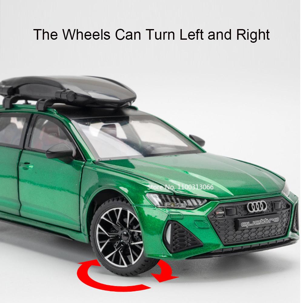 1/24 Scale RS6 Alloy Diecast Car Models Toy 6 Doors Opened Wheel with Pull Back Decoration Cars Kids  Boys Gifts Presents