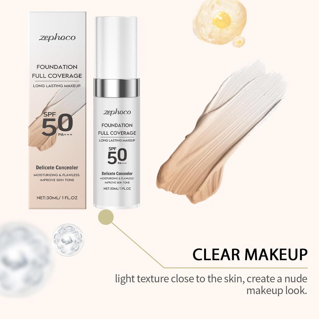 ZEPHOCO Flawless Color-Changing Lightweight Moisturizing Foundation Serum