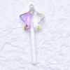 Two-Color Resin Glitter Star & Seashell Lollipop Earrings/Pendant DIY Accessories
