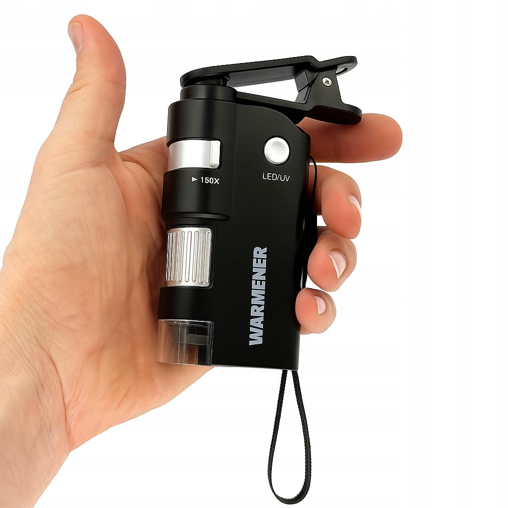 Portable Pocket Microscope for Children, Scientific, Mini, 80-150X, with Handle