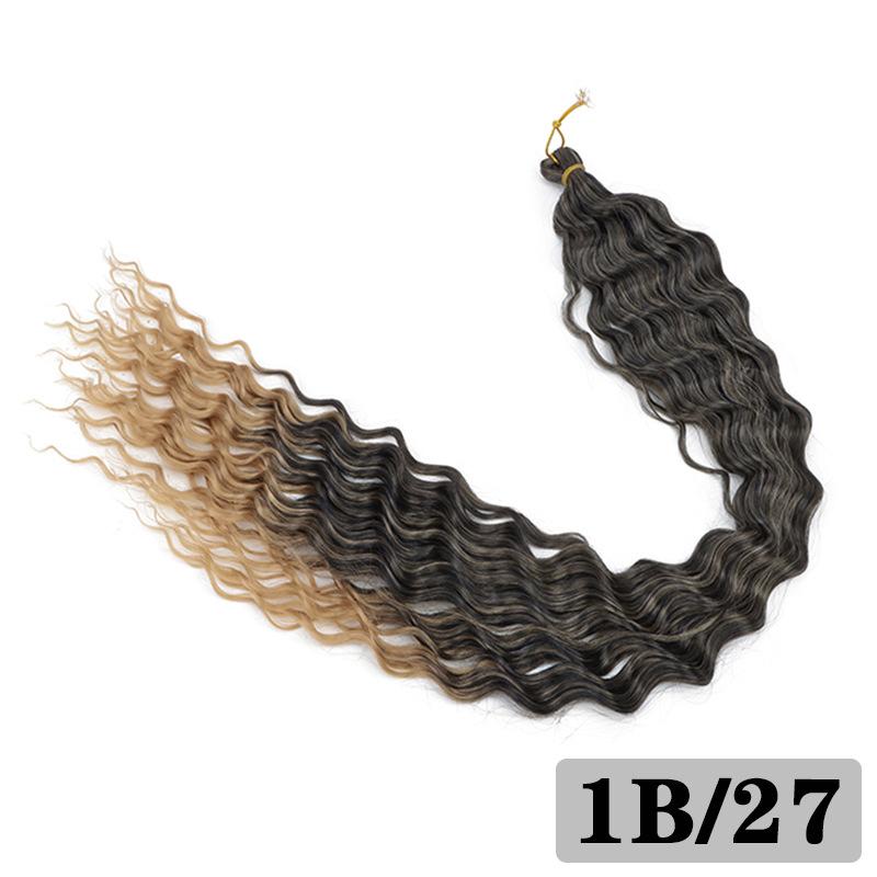 30Inch Syntheitc Pre Stretched Long Deep Wave Curly Braiding Hair Extensions Ocean Wave Crochet Hair for Women