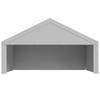 Carport Replacement Canopy, 6 x 6 m Potable Garage Tent Top Tarp with Sidewalls, UV-Resistant & Waterproof, Heavy Duty Car Shelter Tarp with Ball