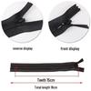 No. 3 Black & White Invisible Zipper Puller for Dress Pants, Skirts, and Duvet Covers - Anti-slip, Anti-opening Accessory.