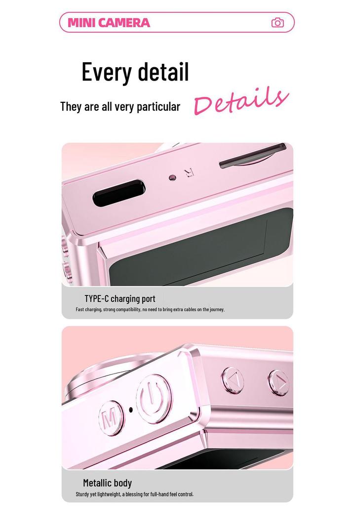 Compact Retro 1080P HD Mini Digital Camera for Students