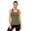 2024 Spring/Summer Slimming Faux Two-Piece Yoga Tank Top with Skin-Friendly Fabric and Stylish Hollow Back