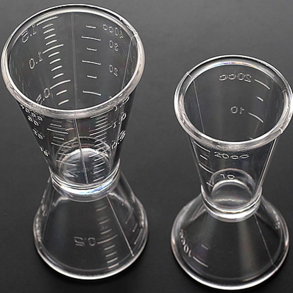 With Scale Ounce Measuring Cup Transparent Cocktail Jigger Resin Cocktail Measure Cup  Bartender