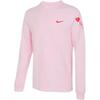Serie San Valentino T-shirt a Maniche Lunghe Casual Girocollo Tinta Unita Uomo Top Rosa Schiuma FV3994-663
